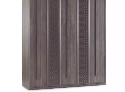 Luxus Kleiderschrank Schrank Holzschrank Möbel Holz Grau 5trg Design